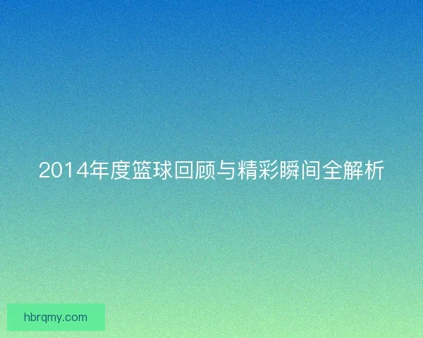 2014年度篮球回顾与精彩瞬间全解析